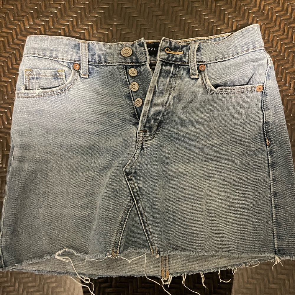 Aeropostale high waisted jean skirt m